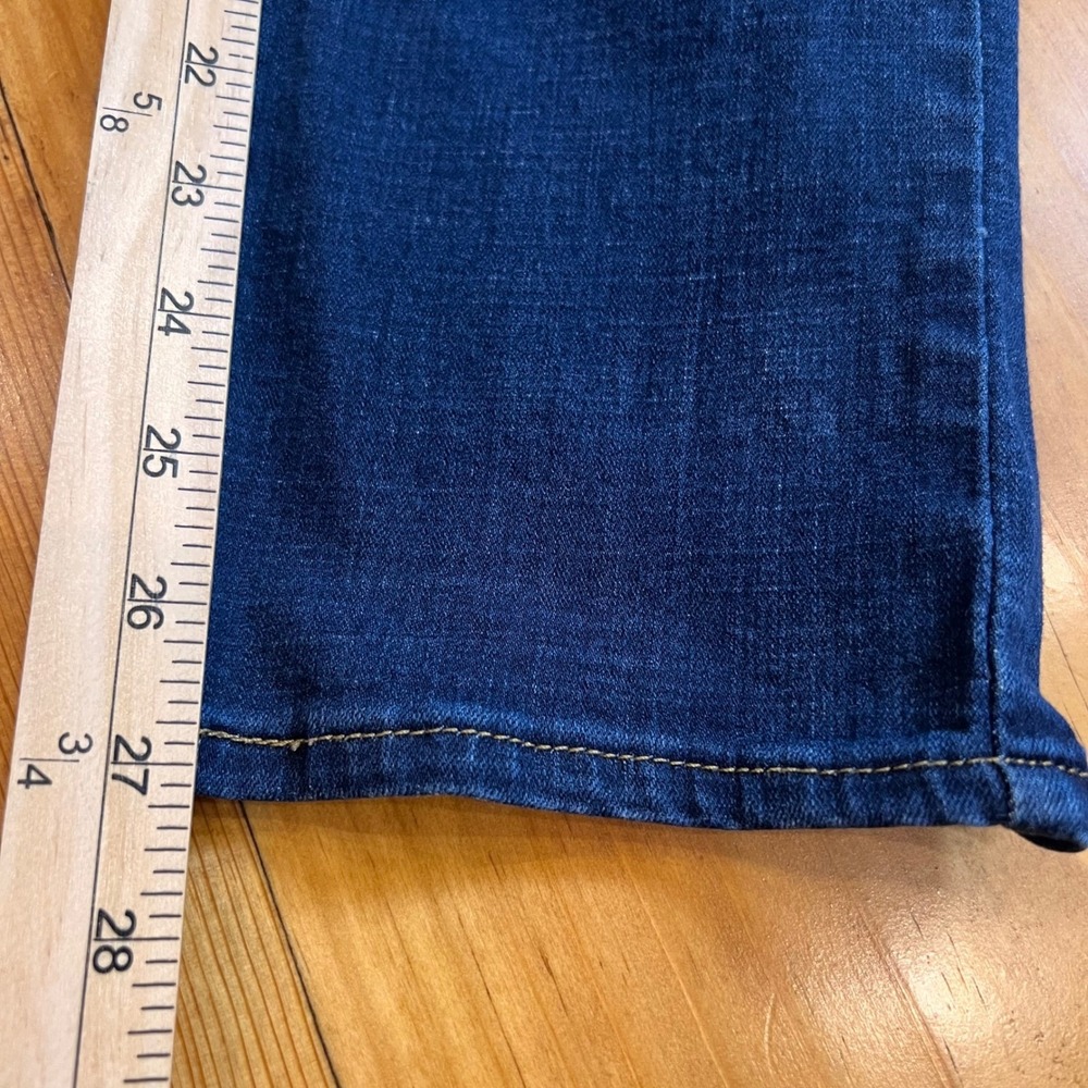 Levis Classic Straight Leg Jeans Womens Size 4 Dark Indigo Blue Stretch A3 - Picture 7 of 8